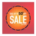 Icon Sale and special offer. 50% off. Vector illustration.