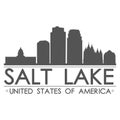 Salt Lake City Skyline Silhouette Design City Vector Art Royalty Free Stock Photo