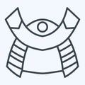 Icon Samurai. related to Japan symbol. line style. simple design illustration Royalty Free Stock Photo