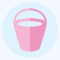 Icon Sand bucket - Flat Style - Simple illustration Royalty Free Stock Photo