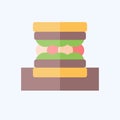 Icon Sandwich. related to Picnic symbol. flat style. simple design editable. simple illustration