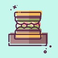 Icon Sandwich. related to Picnic symbol. MBE style. simple design editable. simple illustration