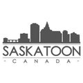 Saskatoon Skyline Silhouette Design City Vector Art