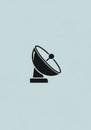 Icon of a satellite dish with Royalty Free Stock Photo