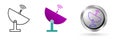 Icon Satellite Dish Royalty Free Stock Photo
