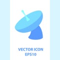 Icon satellite dish on a white background. Royalty Free Stock Photo
