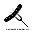 Sausage barbecue icon isolated on background