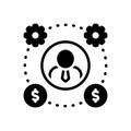 Black solid icon for Scheme, plan and program Royalty Free Stock Photo