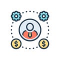 Color illustration icon for Scheme, plan and tactics Royalty Free Stock Photo