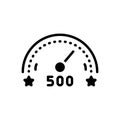 Black solid icon for Scores, score display and level Royalty Free Stock Photo