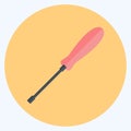 Icon Screw Driver - Flat Style - Simple illustration,Editable stroke Royalty Free Stock Photo