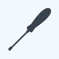 Icon Screw Driver - Glyph Style - Simple illustration,Editable stroke Royalty Free Stock Photo