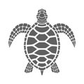 Sea turtle symbol. Tattoo