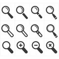 icon search and magnifier