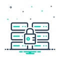 mix icon for Secure Database, password and security