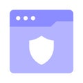 Icon of secure website in modern style, web page security vector design