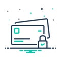 Mix icon for Secured Payment, card and atm Royalty Free Stock Photo