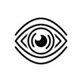 Black line icon for See, discern and sight