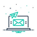 Mix icon for Sends, message and mail Royalty Free Stock Photo