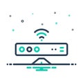 Mix icon for Sensor, wifi and intenret Royalty Free Stock Photo
