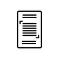 Black line icon for Sentence, phrase and dictum Royalty Free Stock Photo