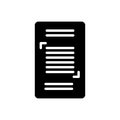 Black solid icon for Sentence, phrase and dictum Royalty Free Stock Photo