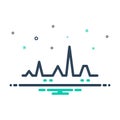 Mix icon for Seq, cardiogram and ecg Royalty Free Stock Photo