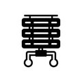 Black solid icon for Server, rackmount and server