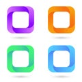 Icon set abstract business logo. Royalty Free Stock Photo