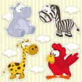 Icon set animal Royalty Free Stock Photo