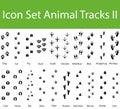 Icon Set Animal Tracks II Royalty Free Stock Photo