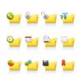Icon Set - Aplication Folders Royalty Free Stock Photo