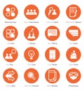 Icon Set of Business Career, Marketing in Flat Design