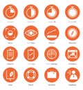 Icon Set of Business Career, Marketing in Flat Design Royalty Free Stock Photo