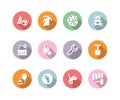 Icon set children toys and games color with shadow Royalty Free Stock Photo