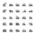 Icon set - construction and machine filled icon Royalty Free Stock Photo