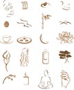 Icon set for day spa salon or massage Royalty Free Stock Photo