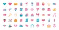 Love and valentines day icon set vector design Royalty Free Stock Photo