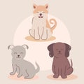 icon set of dogs Royalty Free Stock Photo
