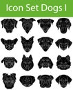 Icon Set Dogs I Royalty Free Stock Photo