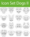 Icon Set Dogs II Royalty Free Stock Photo