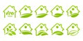 Icon set. Eco house Royalty Free Stock Photo