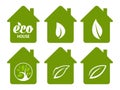 Icon set. Eco house Royalty Free Stock Photo