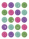 Icon set faces and characters Royalty Free Stock Photo