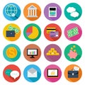 Icon set for finance, investment management
