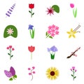 Icon set floret Royalty Free Stock Photo