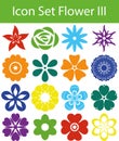 Icon Set Flower III Royalty Free Stock Photo