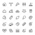 Icon set - Food icon outline stroke vector illustration Royalty Free Stock Photo