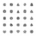 Icon set - Geometric Shapes and Polygon icon vector illustration Royalty Free Stock Photo
