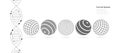icon set. globe grid. wire frame planets. abstract DNA molecules. globe icons. 3d object concept Royalty Free Stock Photo